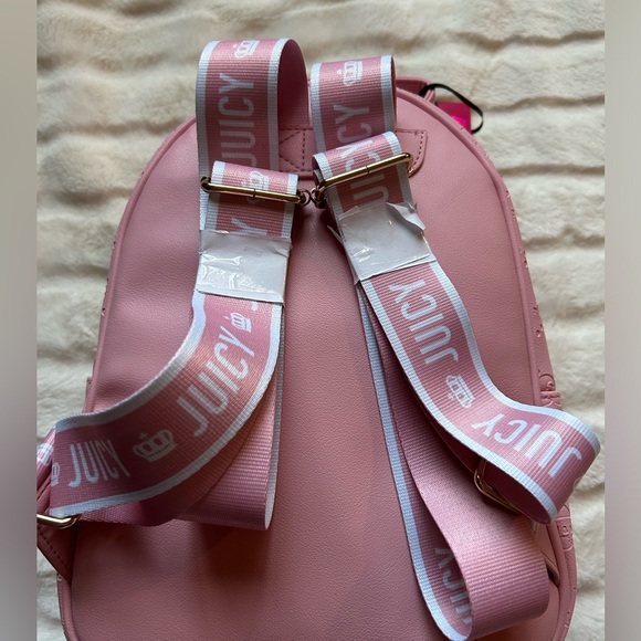 💜SOLD💜NWT Juicy By Juicy Couture Check Me Backpack Flamingo - Picture 10 of 13